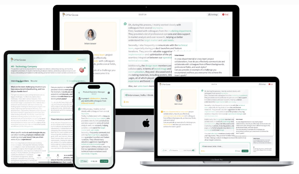OfferGoose cross-device coverage for preparing interviews on desktop, web, and mobile /post471/cross-device.png